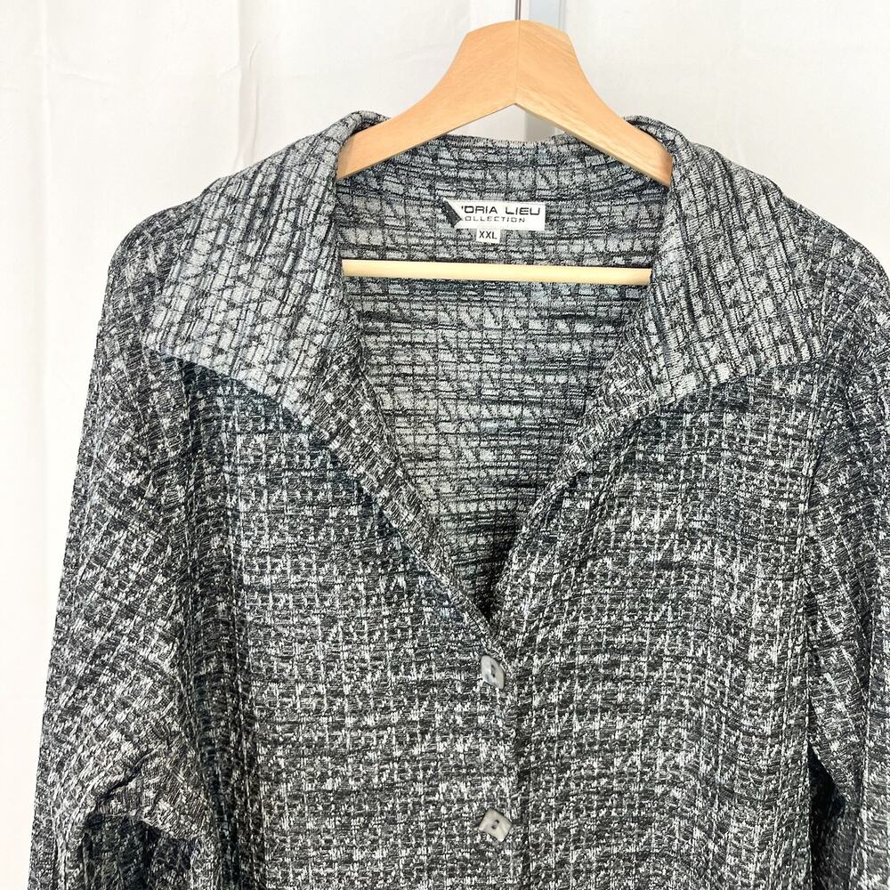 Andria Lieu Size 2xl Xxl Button Up Duster Jacket … - image 3